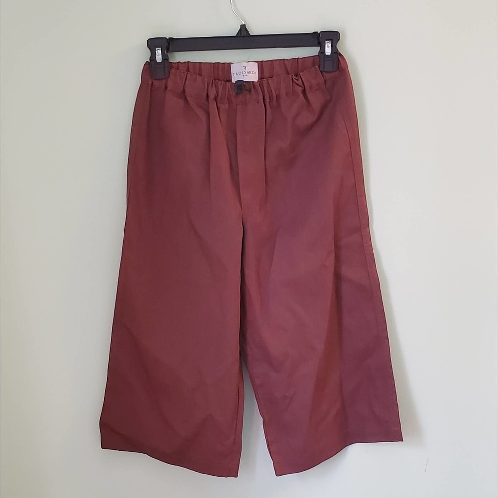 Trussardi Designer Chocolate Brown Cotton Casual Shorts 12 Boys ~ Made in Italy